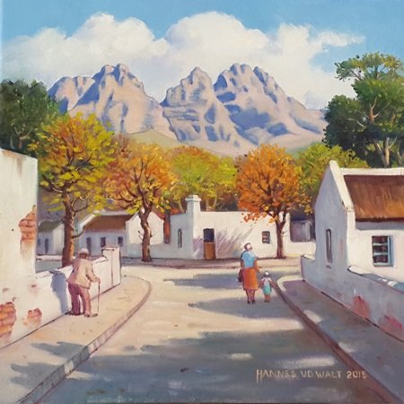 Oil on Stretched CanvasSize: (300x300x18)mmUnframedSOLD 2016 (by Franschhoek Art House)